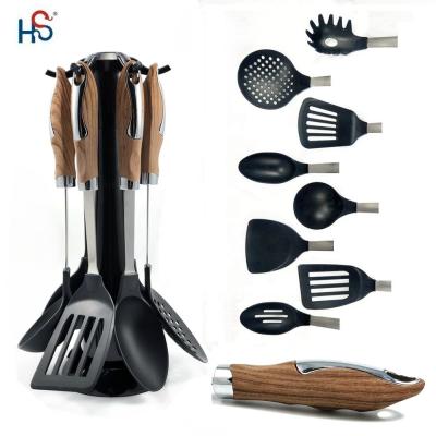 China Support Sustainable Kitchen Utensil Set Wooden Handle Cooking Tools and Gadgets 2022 for sale