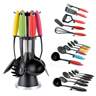 China Nylon Kitchen Utensil Sets for Home Cooking Spoons Turner Skimmer Spatula Pasta Server for sale