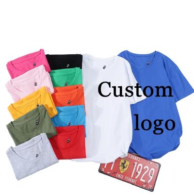 China Wholesale Custom Anti-Wrinkle Factory Print Logo T-shirt Designs Blank Cotton Men Custom T-shirt For Sale for sale