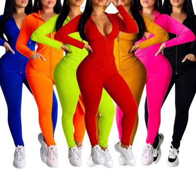 China Wholesale solid colors breathable beach with hoodie 2021 long sleeve for sweatsuit 2 pieces set women clothing for sale