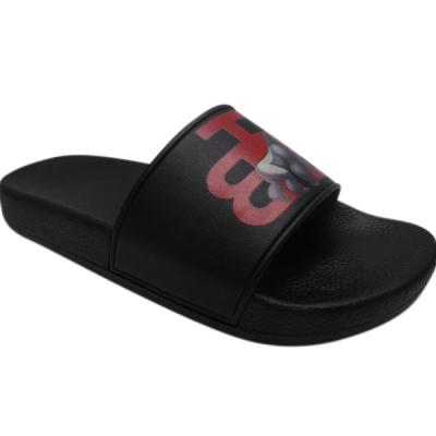 China Fashion Trend Plain Slide Sandal, Custom Logo Slide Sandal Men Slipper Black PVC Men's Slide Sandal for sale