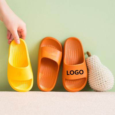 China Custom Printed Deodorization Slide Sandal Emboss Printing Make Your Own Logo Children Slipper for sale