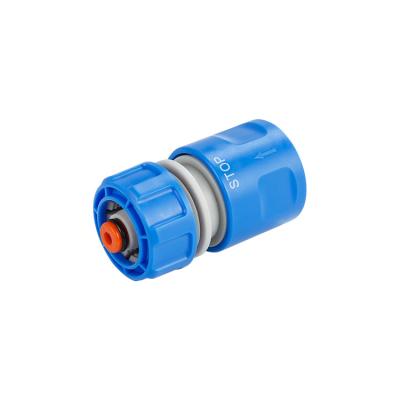 China Garden Line Garden Hose Connector Hose Fitting Plastic Quick Connector Garden Hose with Water Stop for sale