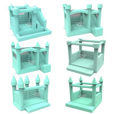 China Rental or Home Ues Kids Mint Green New Design Inflatable Bouncer Inflatables Bounce House for Wedding Party for sale