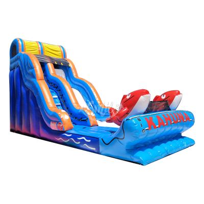 China Cheap Rental Or Home Ues Large Inflatable Kahuna PVC Water Slide For Kids for sale