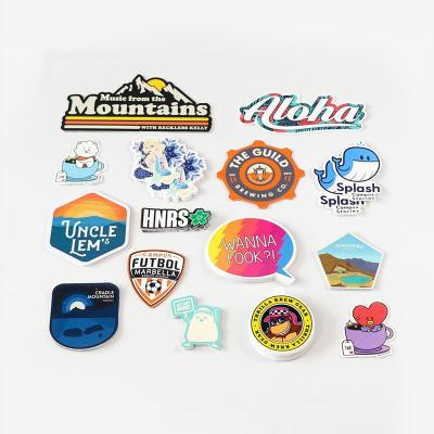 China Custom Waterproof Logo Waterproof Vinyl PVC Die Cut Sticker Logo Label Printing Stickers for sale