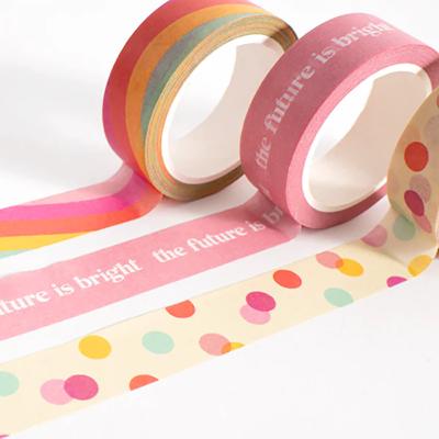 China Waterproof Personal Design Self Color Decoration Washi Masking Tape Adhesive Paper Tape Manufacturer Custom Printed for sale