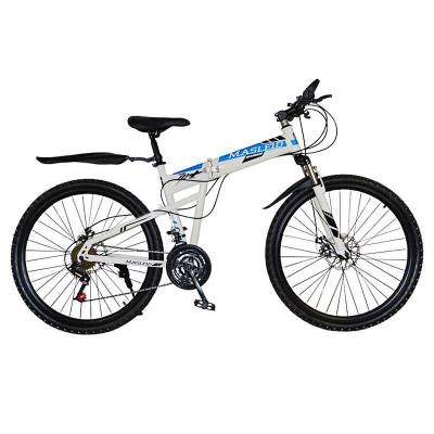 China Steel mtb bicycles high quality blue black white 26 inch for youth high carbon steel mountain bike for sale