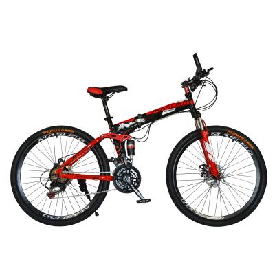 China High carbon steel mtb 26 inch mountain bike 21 speed cross country mountain bike tire city foldable slim bike for sale