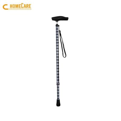 China Adjustable Cane w/Metal Connection Metal Handle Plastic Grip Adjustable Walking Cane for sale