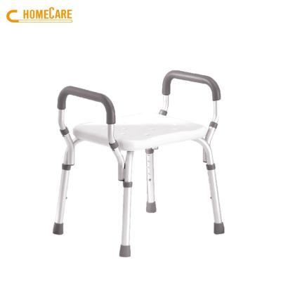 China Quick-release shower chair without back aluminum quock-released shower chair for senior adult for sale