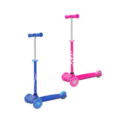 China 3 Wheel Mini Kick Scooter Kids Tri Scooter PU Hot Sales Adjustable Height With Led Wheels for sale