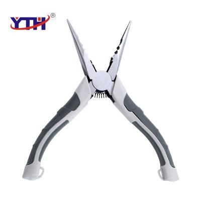 China YTH FUNCTIONAL MULTI X031 6 Inch Japanese Style Stainless Steel Hand Tool With PVC Handle Serrated Multifunctional Wire Cutter Fishing Pliers for sale