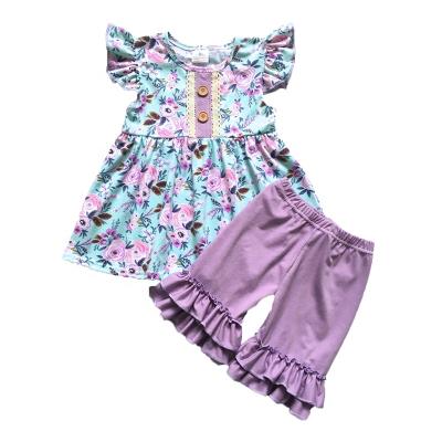 China Wholesale Dropshipping OEM/ODM Girls Boutique Kids Clothing Sweet Floral Dress Up Girls Outfits for sale