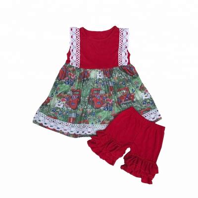 China Lively. Wholesale Cozy Baby Clothes Ruffles Farm Style Children's Sleeveless Dress Boutique Outfits Clothing for sale