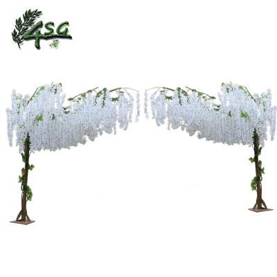 China WHITE WISTERIA BLOSSOM TREE GARDEN DECOR ARTIFICIAL FLOWER HANGING TREE ARCH Easy Hold WEDDING TREE ARCH for sale