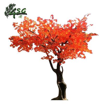 China 10FT NEW LEAF MAPLE TREE ARTIFICIAL AUTUMN TREE RED PLASTIC GARDEN DECOR Easy Maintain for sale