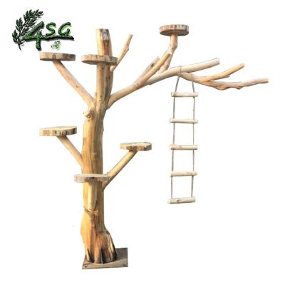 China Easy hold HAND MADE WOODEN DRY TREE FOR BIG CAT STRIKING TREE for sale