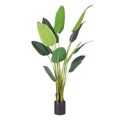 China 180cm Minimalist Decorative Bird Of Paradise Bonsai Tree Traveler Artificial Banana Tree For Sale for sale