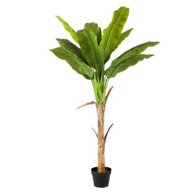 China Minimalist Indoor Artificial Home Decor Bonsai Plants Plastic Banana Tree Banana Tree for sale