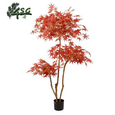 China RED MAPLE EASY MAINTAIN ARTIFICIAL JAPANESE BONSAI ORAMANTAL TREE PLANTS FAUX MAPLE TREE BONSAI for sale