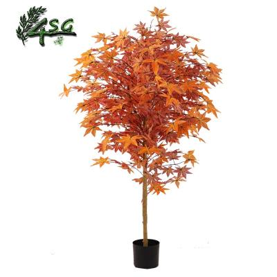 China FAKE MAPLE BONSAI PLANT NEW STYLE RED LEAF MAPLE BONSAI SALE ARTIFICIAL TREES Easy Maintain for sale