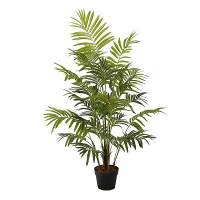 China Wholesale Minimalist China Artificial Plant With Plastic Potted Plants Decor Palm Bonsai Tree for sale