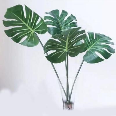 China Minimalist Real Touch Artificial Monstera Leaf For Table Decorative Cheap Price Artificial Leaves for sale