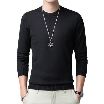 China Anti-wrinkle New Pattern Men's Spring And Autumn Long Sleeve Knitted Round Neck Woolen Sweater for sale