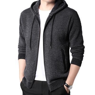 China Anti-wrinkle new hot sale custom knit mens sweater hoodie for sale