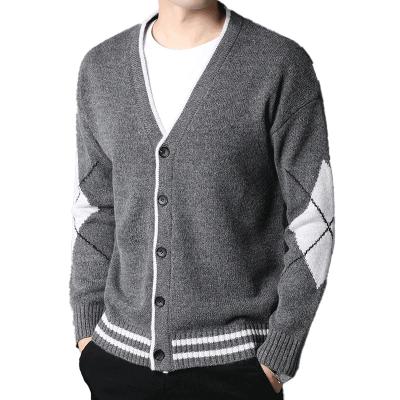 China Anti-Wrinkle New Warm Custom Cardigan Knit Sweater Men Long Sleeve for sale