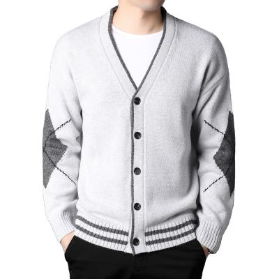 China Custom Anti-wrinkle Mens Loose Casual Long Sleeve Cardigan Sweater for sale