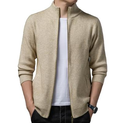 China Anti-wrinkle Factory Supply Long Sleeve Collar Full Zipper Sweater With Zipper for sale