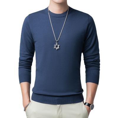 China Anti-wrinkle Mens Winter Casual Style Long Sleeve Solid Color Round Neck Sweater for sale