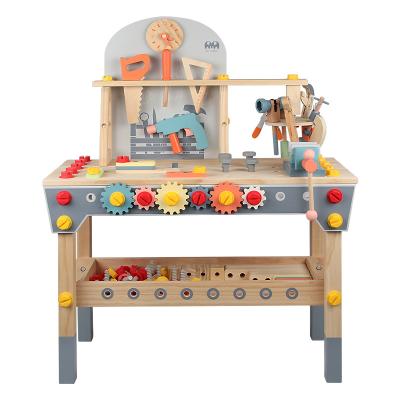 China New Deluxe Wooden Carpenter's Tool Toy Workbench Kids Tool Toys ECO-FRIENDLY Set for sale