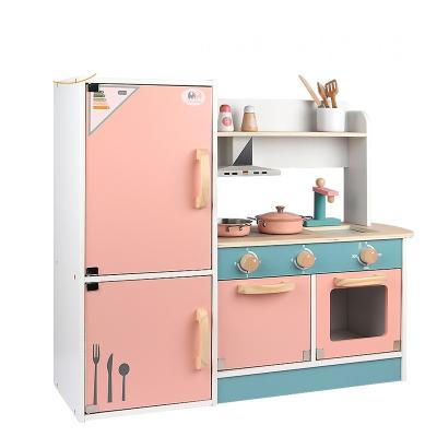 China High Quality ECO-FRIENDLY Kids Kitchen Toy Set Wooden Furniture Baking Pretend Play Kitchen Toys for sale