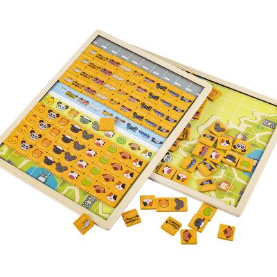 China 2022 New Eco-friendly Material Wooden Board Games Set 2 In 1 Battle Patchwork Two Person Board Games For Kids for sale