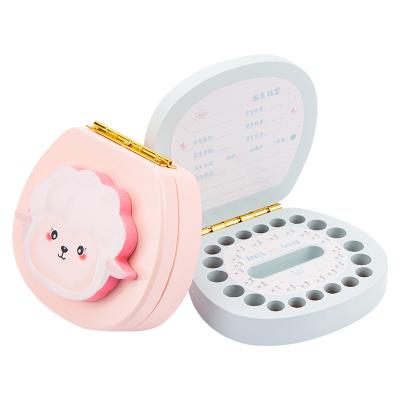 China Baby's First Tooth Collection Box ECO-FRIENDLY Wooden Teething Box To Collect Childhood Memories for sale