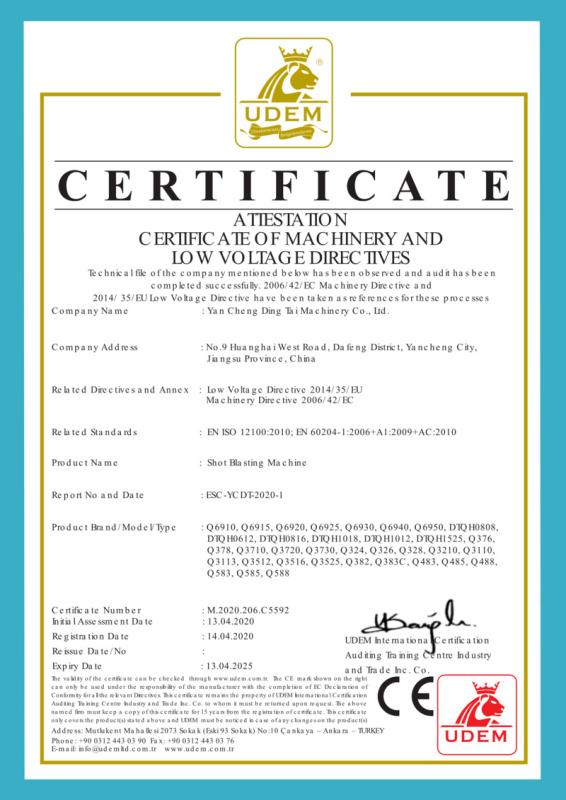 CE - Yancheng Ding Tai Machinery Co., Ltd.