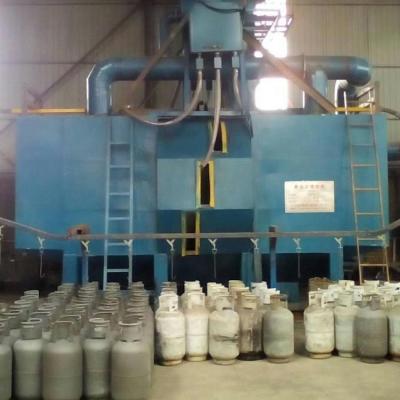 China Polishing Catenary Type Shot Blasting Cleaning Machine For LPG Cylinder for sale