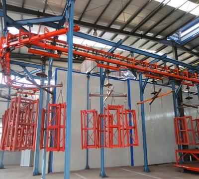 China Construction Material Stores Catenary Continuous Hanging Chain Shot Blasting Machine , Hanger Type Work Hardening Shot Blasting Equipment for sale