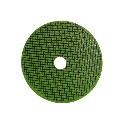 China Green double fiberglass net abrasive cutting disc 4 inch for sale