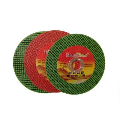 China 4 inch Fiberglass Steel Cutting Wheel double nets green red metal cutting disc Abrasive Disc for sale