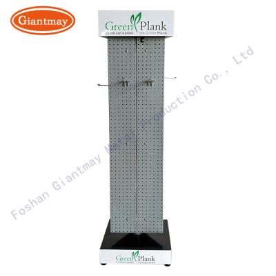 China Retail Store / Popular Revolving Hanging Rack Hooks 3 Sided Triangle Store 3 Racks Revolving Display Stand for sale