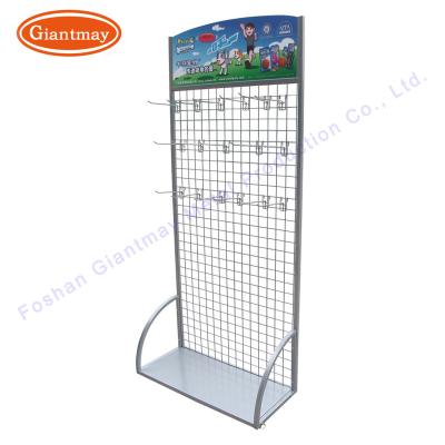 China Easy Hanging Assembly Grid Wall Display Stand Hook Caps Wire Mesh Steel Rack For Sale for sale