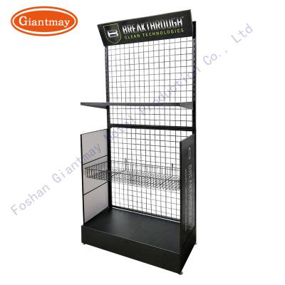 China Easy Assembly Flooring Metal Mesh Storage Biscuit, Loaf, Chip Shelves Wire Display Rack Holder for sale