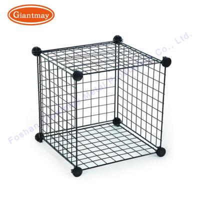 China Retail Supermarket Easy Square Snack Bin Assembly Metal Wire Cage Display Stand Rack For Sale for sale