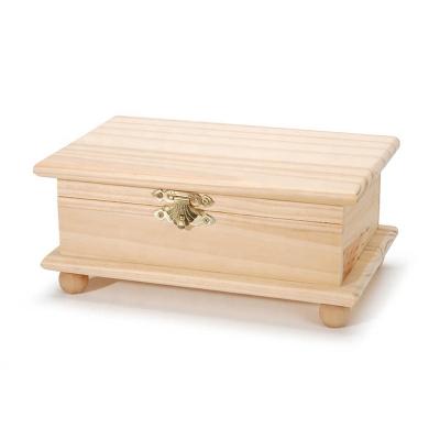 China China Classic Unfinished Wooden Box For Gift Wooden Gift Box for sale