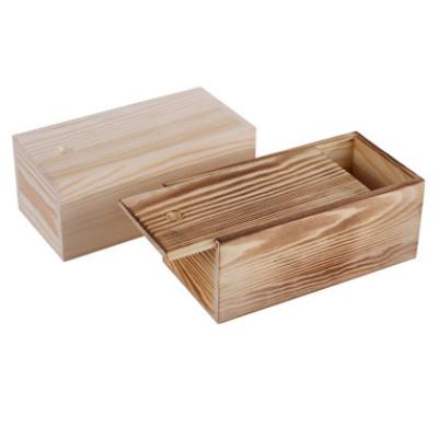 China Handmade Hot Selling Natural Solid Wood Sliding Wooden Box For Gift Wooden Gift Box for sale