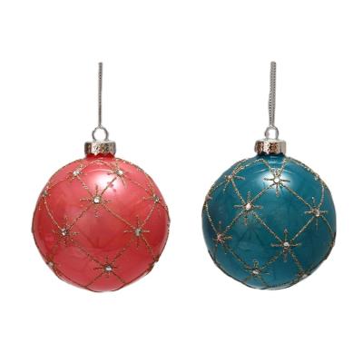 China Wholesale Unbreakable Christmas Decoration Ornaments Hanging Christmas Ball With Glitter for sale